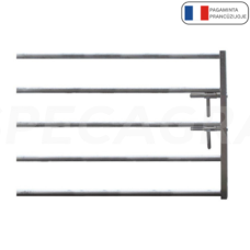 Teleskopiniai vartai, priekinė dalis 5 vamzdžių su skląsčiais 1151714