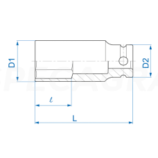 1/2'' 14mm prailginta smūginė galvutė King Tony