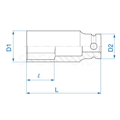1/2'' 14mm prailginta smūginė galvutė King Tony 1 1/2'' 14mm prailginta smūginė galvutė King Tony 1