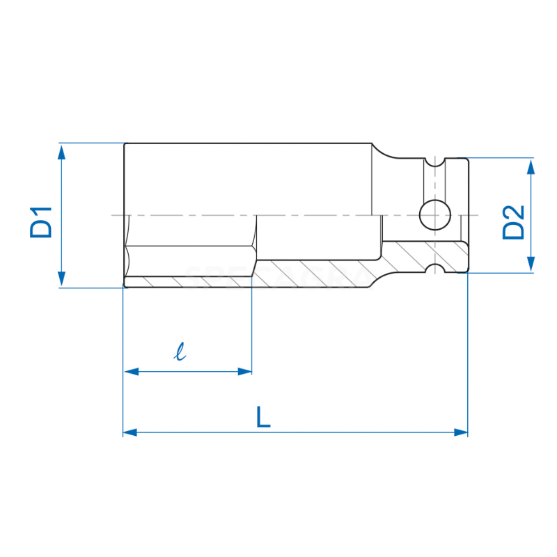 1/2'' 14mm prailginta smūginė galvutė King Tony 1 1/2'' 14mm prailginta smūginė galvutė King Tony 1