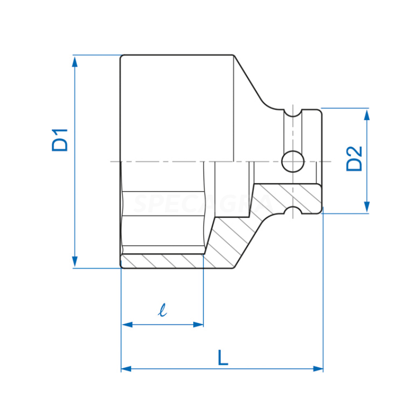 1/2'' 36mm smūginė galvutė King Tony 1 1/2'' 36mm smūginė galvutė King Tony 1