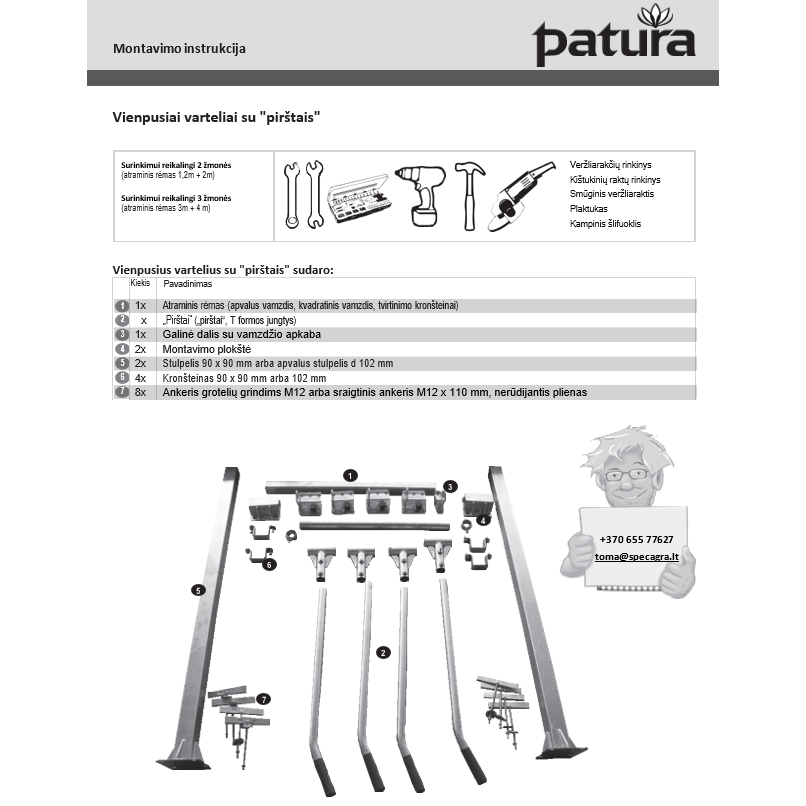 323926 kronšteinas montavimui ant stulpų Ø 102 mm arba 90x90mm 1