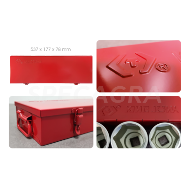 3/4" Galvučių ir rakto komplektas(23vnt) King Tony 1 3/4" Galvučių ir rakto komplektas(23vnt) King Tony 1