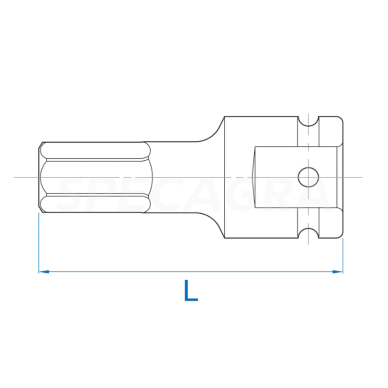3/4'' HEX 19mm galvutė King Tony 1 3/4'' HEX 19mm galvutė King Tony 1
