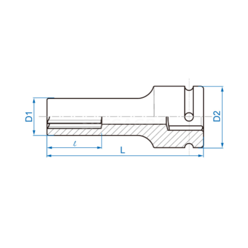 3/4'' E24 prailginta galvutė King Tony 1 3/4'' E24 prailginta galvutė King Tony 1