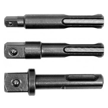 Adapterių SDS rinkinys 1/4+3/8+1/2 3vnt. Adapterių SDS rinkinys 1/4+3/8+1/2 3vnt.