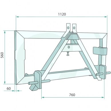 Adapteris nuo pakabos trijų taškų 77875529 2 Adapteris nuo pakabos trijų taškų 77875529 2