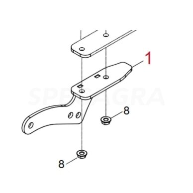 Akėtėlių laikiklis HORSCH 60063823 TD III Akėtėlių laikiklis HORSCH 60063823 TD III