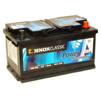 Akumuliatorius 12V 80Ah Jenox Akumuliatorius 12V 80Ah Jenox