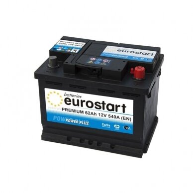 Akumuliatorius 62 Ah 510A 12V Eurostart Akumuliatorius 62 Ah 510A 12V Eurostart