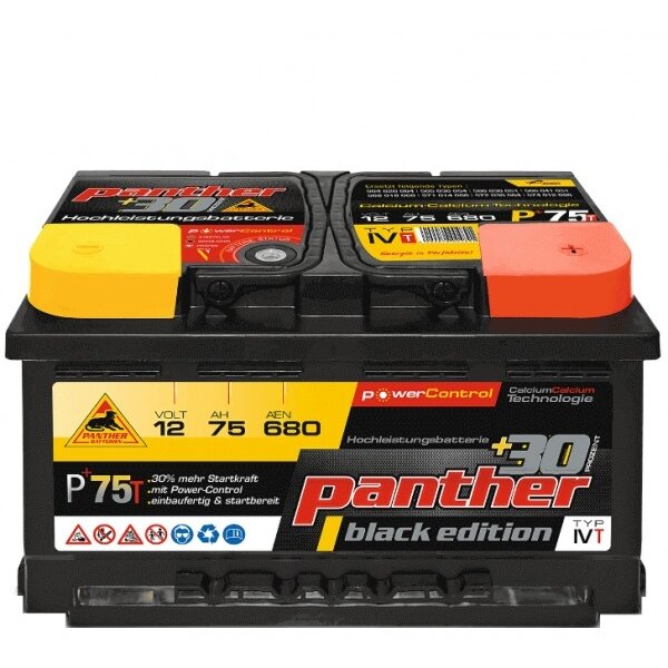 Akumuliatorius 12V 75Ah PANTHER Akumuliatorius 12V 75Ah PANTHER