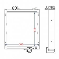 Aušinimo radiatorius John Deere 6100-6500 AL110865