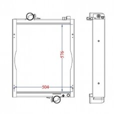Aušinimo radiatorius John Deere 6800-6910 AL115004