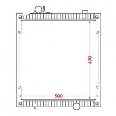 Aušinimo radiatorius John Deere 5620 5720 5820 AL212133