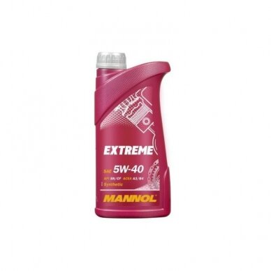 Alyva Mannol extreme 5W40 1Lsint. Alyva Mannol extreme 5W40 1Lsint.