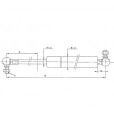 Amortizatorius dujinis L205-500N