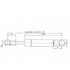 Amortizatorius dujinis L280-350N