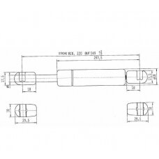 Amortizatorius dujinis L550-180N