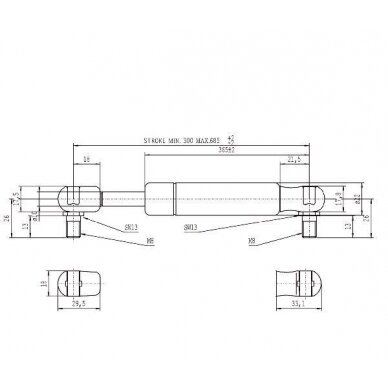 Amortizat. dujinis L685-300N 1