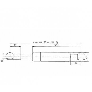 Amortizatorius dujinis L280-350N 1