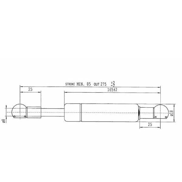 Amortizatorius dujinis L280-350N 1