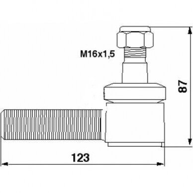 Antgalis traukės 670098 CL 123x87 M16x1,5 1