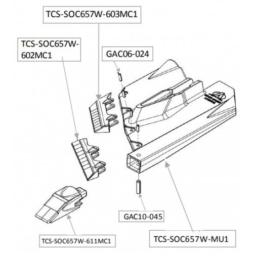 Antgalis norago su karbidu TCS-SOC657W-6 Antgalis norago su karbidu TCS-SOC657W-6
