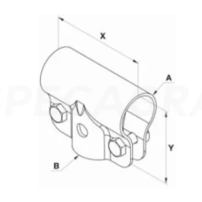Apkaba T formos 76x76 2xM12x40 90010203