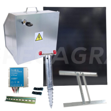 Apsauginės dėžės ir saulės baterijos 200W komplektas FSE-FSS-001-CZ