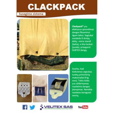 Apsauginių dangų SUBTEX segtukas 1vnt 2 Apsauginių dangų SUBTEX segtukas 1vnt 2