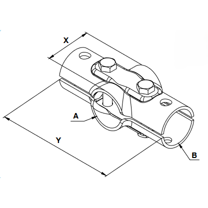 Apkaba kryžminė 76x48 2xM12x75 90080183 1 Apkaba kryžminė 76x48 2xM12x75 90080183 1