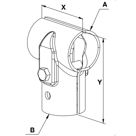Apkaba T formos 42x42 M10x70 90030113 1
