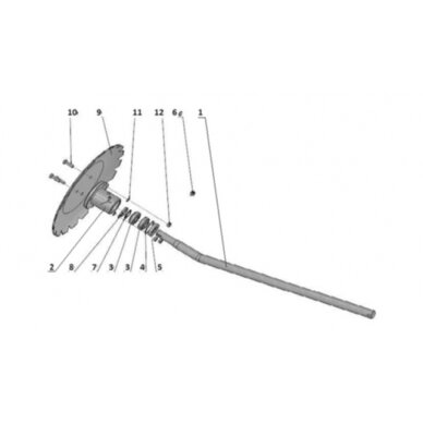 Ašis ženklintuvo KPL 3078/65-04-000 Ašis ženklintuvo KPL 3078/65-04-000