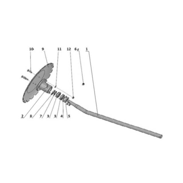 Ašis ženklintuvo KPL 3078/65-04-000 Ašis ženklintuvo KPL 3078/65-04-000