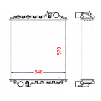 Aušinimo radiatorius MF5435 4290903M1 1