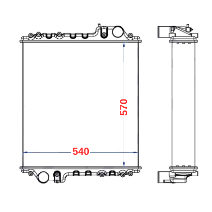 Aušinimo radiatorius MF5435 4290903M1 1