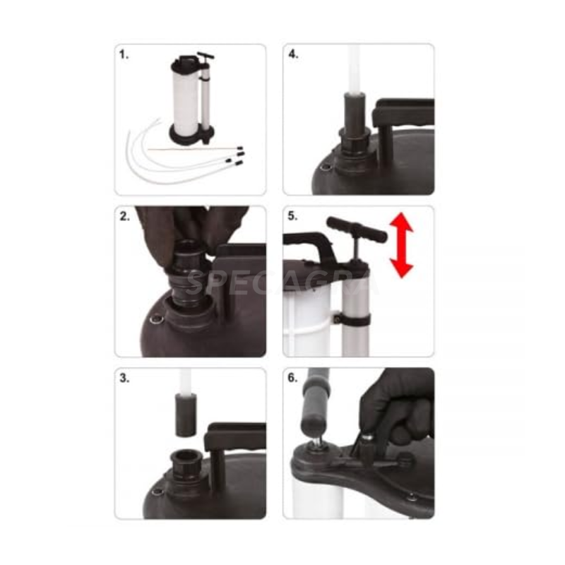 Bakas techninių skysčių išsiurbimo/įsiurbimo 9L YATO 1 Bakas techninių skysčių išsiurbimo/įsiurbimo 9L YATO 1