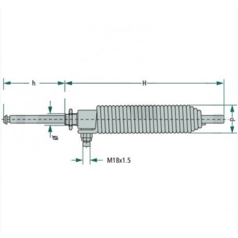 Cilindras hidr. su graž.spyr. RIV 167 8" 1 Cilindras hidr. su graž.spyr. RIV 167 8" 1