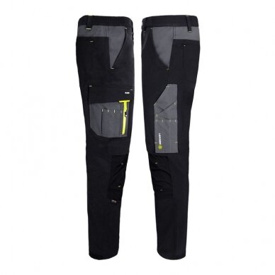 Darbo kelnės Beeswift Flex juodos su pilku 50R 1 Darbo kelnės Beeswift Flex juodos su pilku 50R 1