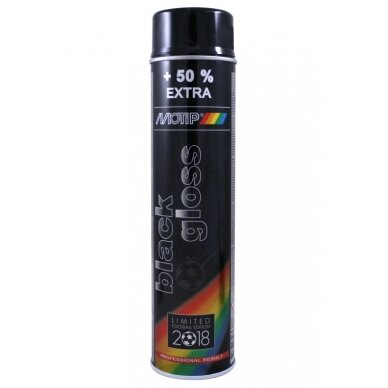Dažai juodi blizgūs Motip Rally 600ml