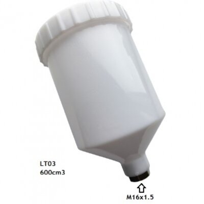 Dažymo bakelis plastikinis 600ml Dažymo bakelis plastikinis 600ml