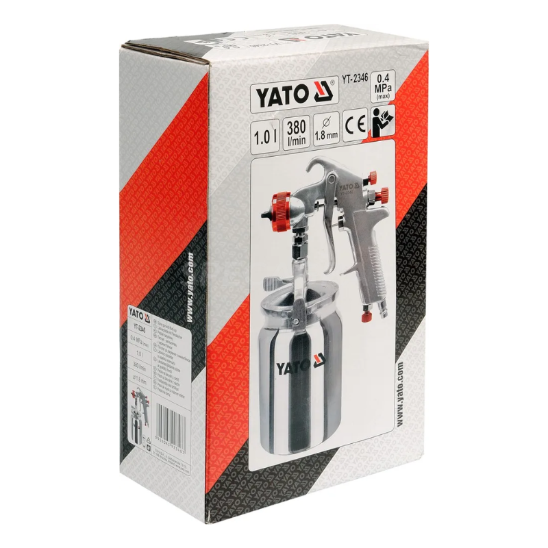 Dažymo pistoletas apatinis bakelis 1000ml 1.8mm 1