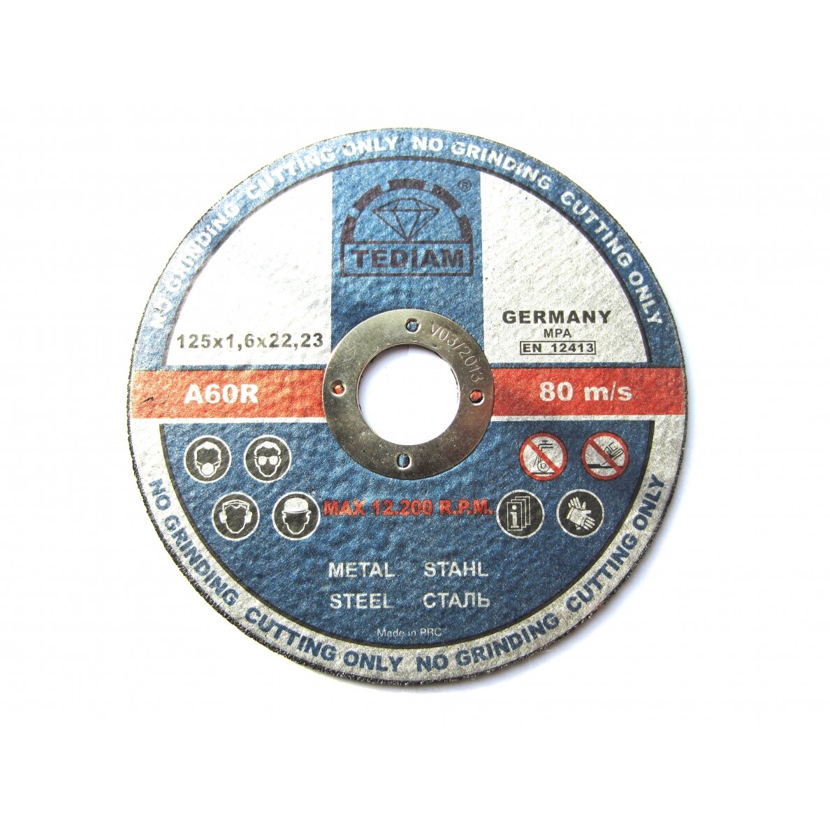 Diskas metalo pjovimo 125X1.6 TEDIAM Diskas metalo pjovimo 125X1.6 TEDIAM