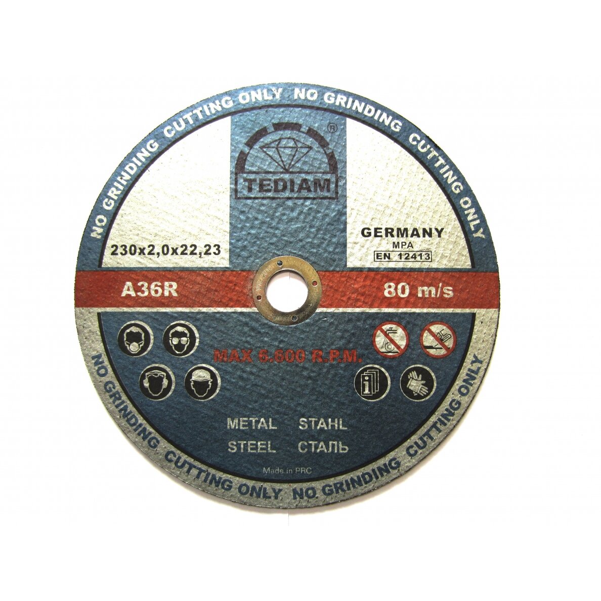 Diskas metalui 230x2 TEDIAM Diskas metalui 230x2 TEDIAM