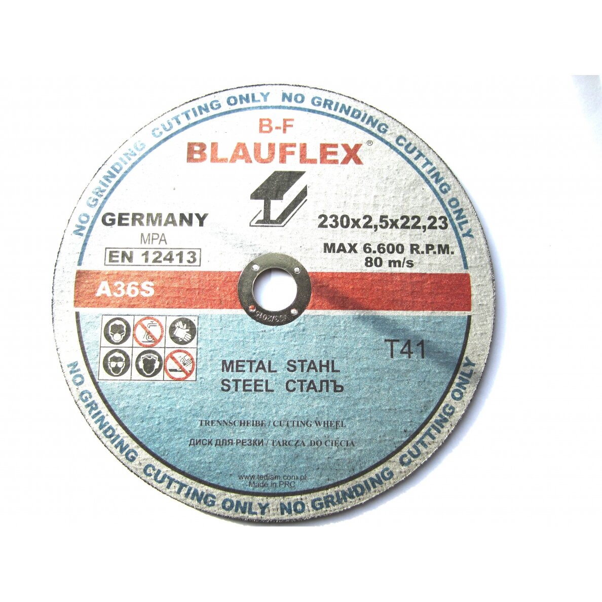 Diskas metalui 230x2,5 BLAU FLEX Diskas metalui 230x2,5 BLAU FLEX