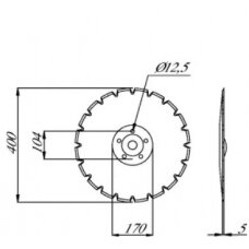 Diskas 410mm 6070-451371 Vaderstad