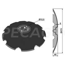 Diskas dirbimo 470x5mm 4sk.Vaderstad.