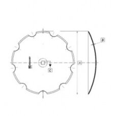 Diskas karpytas 660x6/40x40