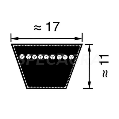 Diržas 17x1016 Optibelt VB171016 1
