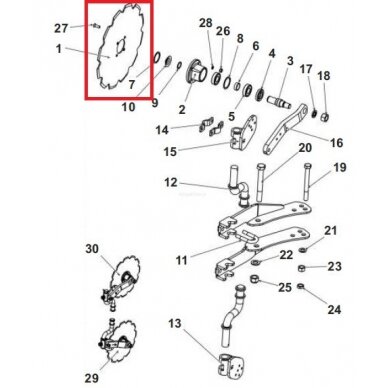 Diskas atpjovimo 1126/90-006/1 450mm Diskas atpjovimo 1126/90-006/1 450mm